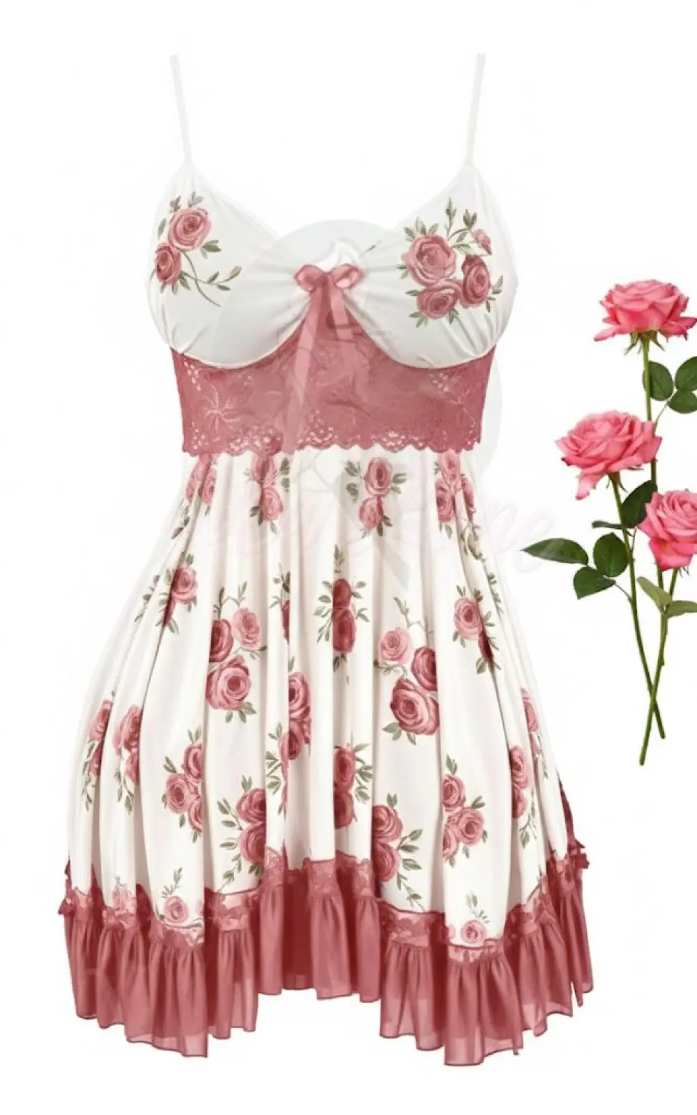 فستان باللون الأحمر