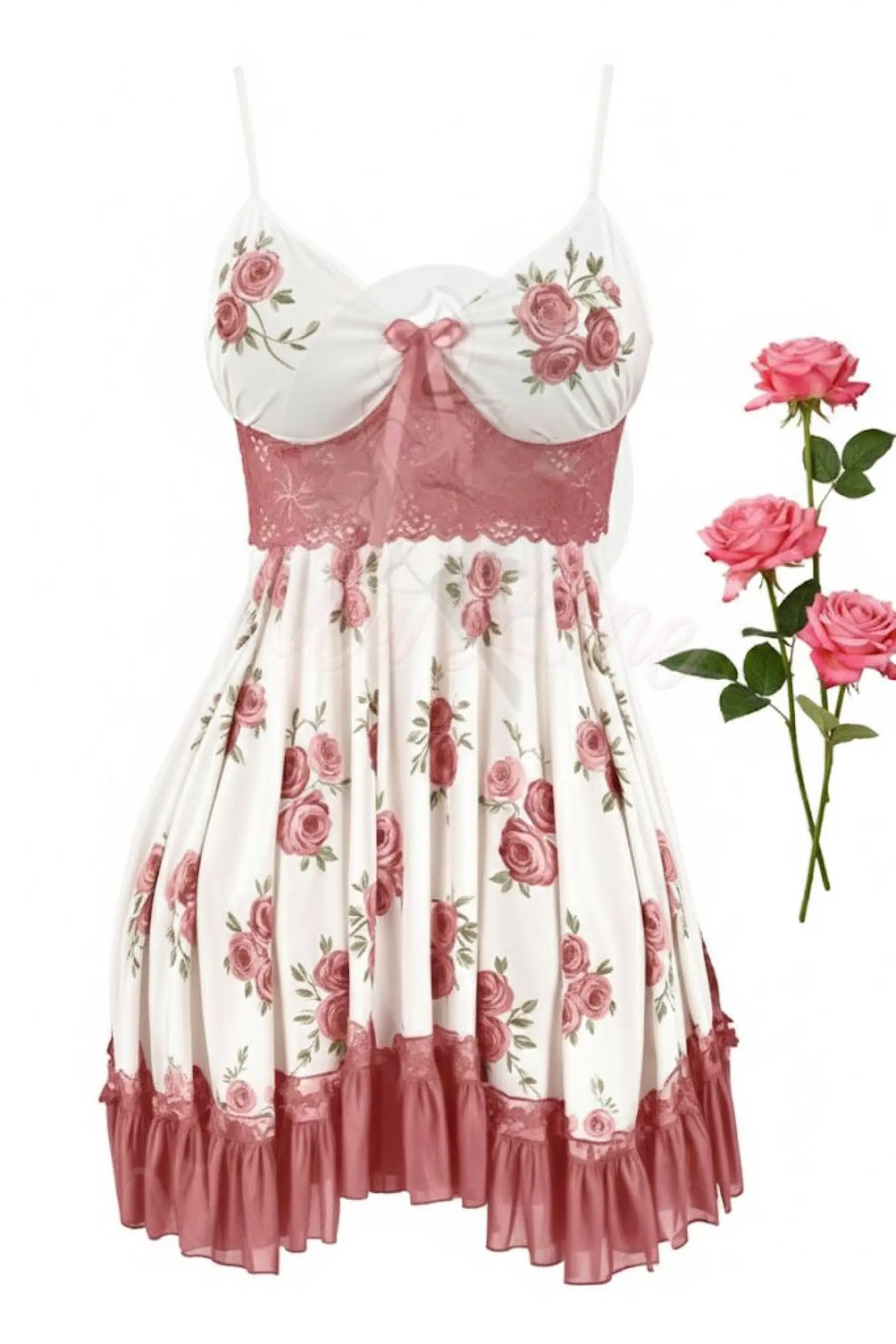 فستان باللون الأحمر